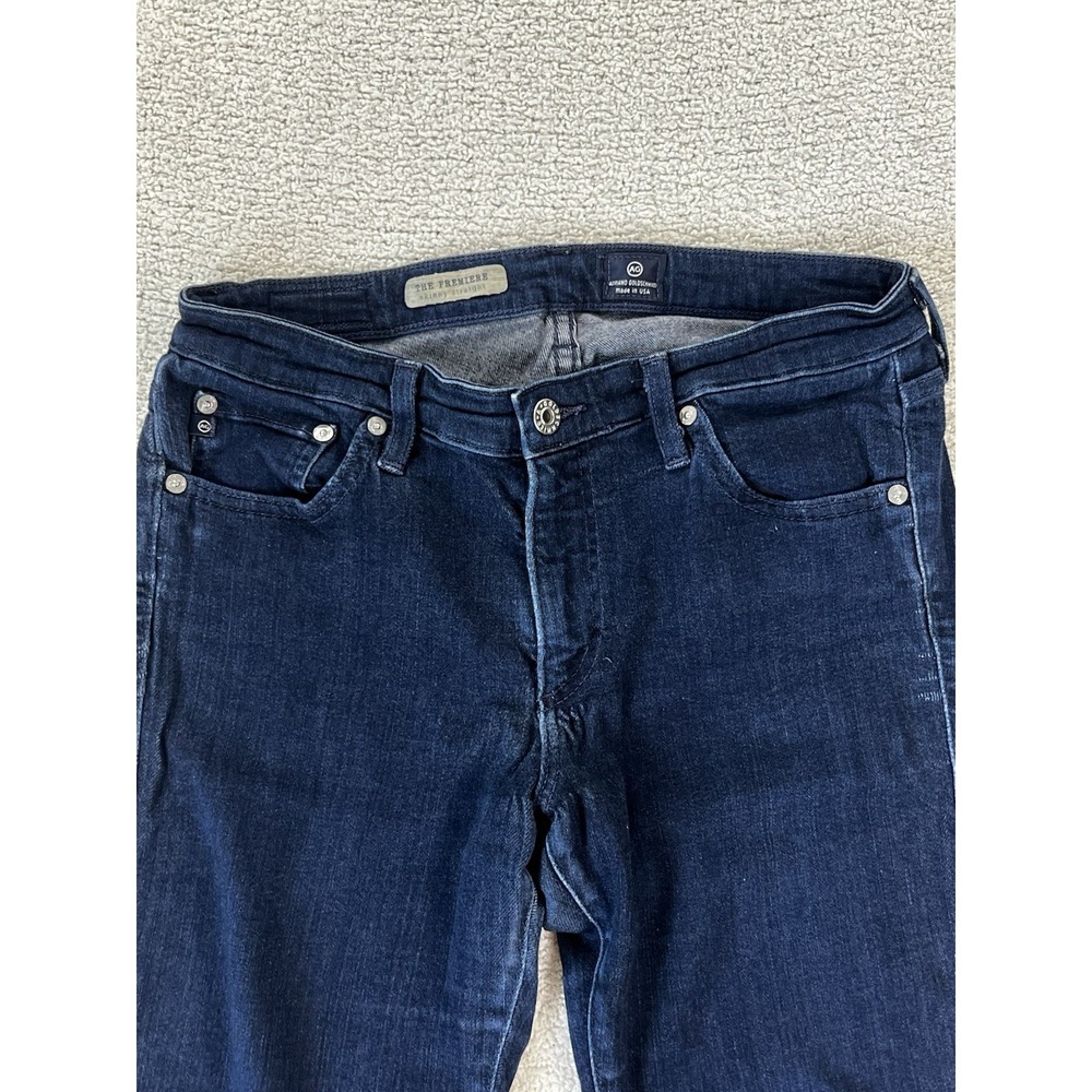 AG Adriano Goldschmied Premiere Skinny Straight Jeans Womens 30 Dark USA 0052